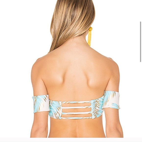 NWOT Beach Bunny Aqua Palm bikini top - Picture 2 of 6